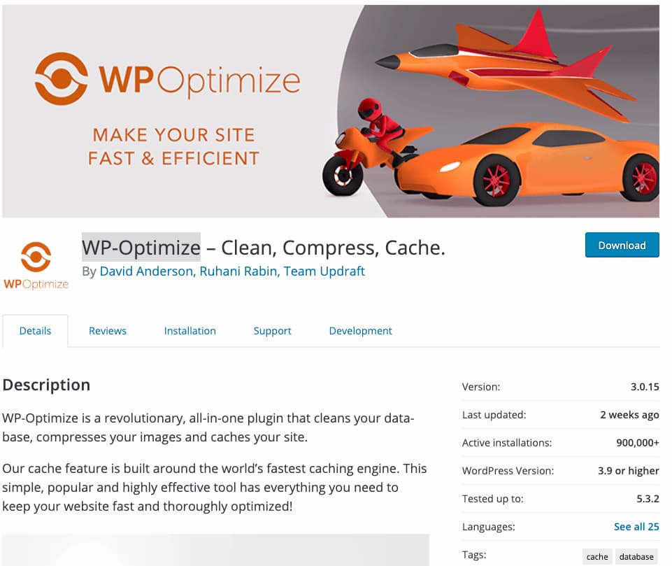 5 motivos para deixar o cache do Wordpress deslizar o seu site até seus visitantes. 4 WP-Optimize